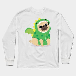 Dragon Dog Pug Long Sleeve T-Shirt